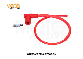 Провод высоковольтный силиконовый (красный)