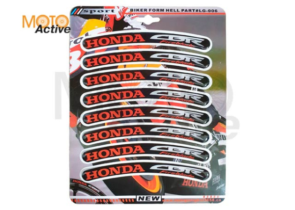Наклейки набор на обода HONDA CBR (LG-006)