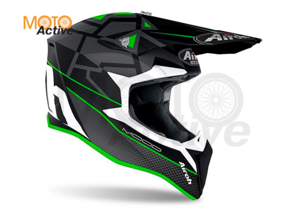 Кроссовый шлем Airoh Wraap Mood Green Matt