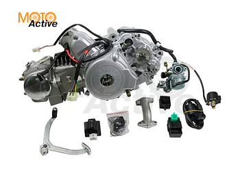 Двигатель 152FMI 125 см3 полуавтомат, алюм.цилиндр, (3 вперед   1 назад) карб., CDI, кат. заж.