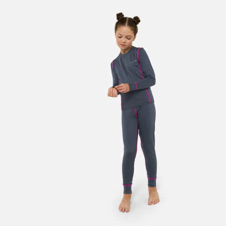 Термобелье для девочек FINNTRAIL Dino 6101 DarkGreyPink