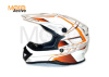 Шлем детский (кроссовый) ATAKI SC-15 Rift, оранжевый/белый глянцевый