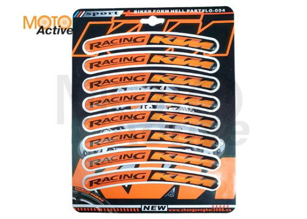 Наклейки набор на обода KTM RACING (LG-004)