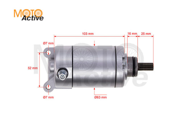 Электростартер двиг. 166FMM (9 зубов) SM-PARTS