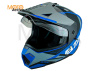 Шлем мотард Ataki JK802 Splash (синий/серый матовый, L)