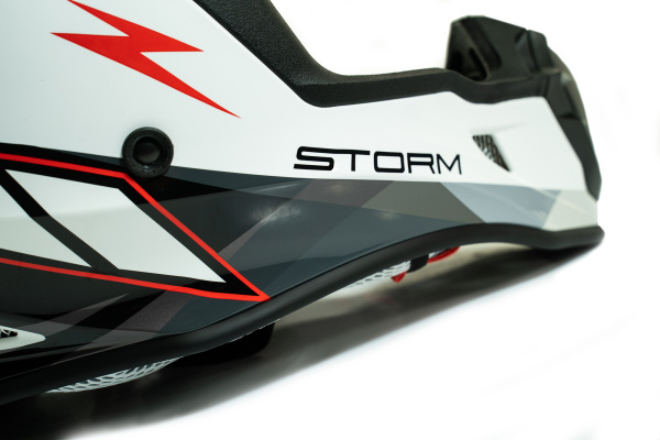 Мотошлем ROQVI STORM бело/черный глянцевый