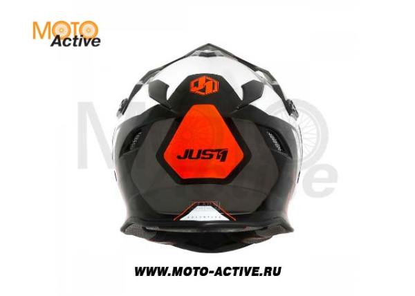Шлем (мотард) JUST1 J34 Tour (2020), оранжевый/черный глянцевый