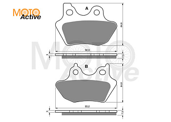 Тормозные колодки GOLD FREN Sintered S3 181