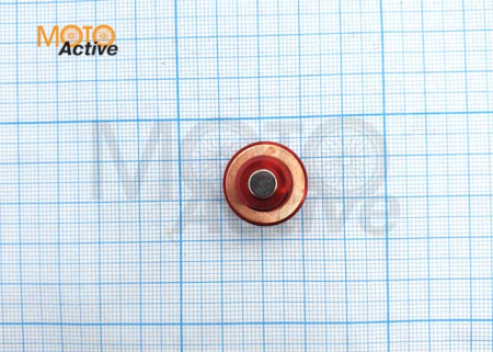 Пробка двигателя сливная с магнитом М12 х1,50 CNC красная