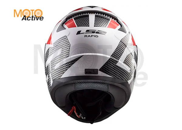 Мотошлем LS2 FF353 Rapid II Grid (бело-красный)