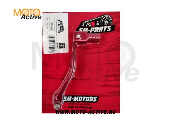 Рычаг переключения передач алюминиевый SM-PARTS красный