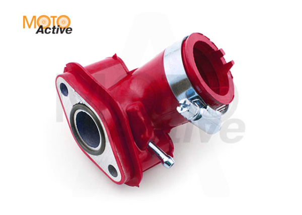 Впускной коллектор (патрубок карбюратора) 4T GY6 50 (силиконовый, красный) "NJK"
