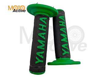 Ручки руля (черно-зеленые) "YMH"