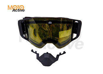 Очки снегоходные с магнитной линзой и подогревом AiM (PRO) 31-105 Accu Heated Black Matt