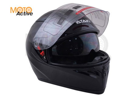 Шлем (интеграл) Ataki JK316 Solid, черный глянцевый