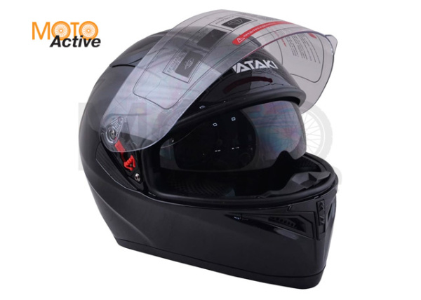 Шлем (интеграл) Ataki JK316 Solid, черный глянцевый