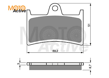 Тормозные колодки GOLD FREN Sintered S3 070 (FA 168,252,380)