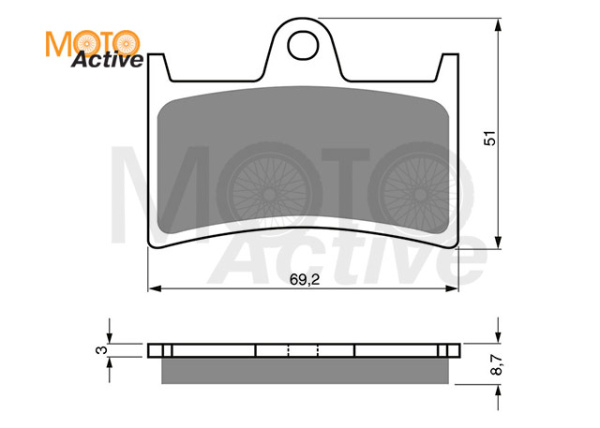 Тормозные колодки GOLD FREN Sintered S3 070 (FA 168,252,380)