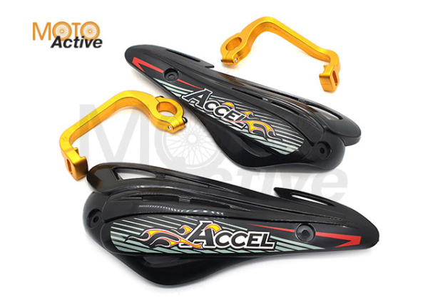 Защита рук с пластиковыми щитками ACCEL HGS-12 универсальная (золото)