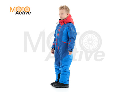 Зимний утепленный комбинезон DF Junior Gravity Blue-Red (128-134)