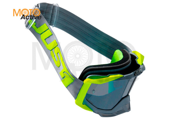 Очки для мотокросса JUST1 IRIS 2.0 (серый/Hi-Vis желтый)