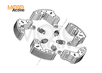 Накладки сцепления (с пружинами) CFmoto CF800 (2V91W) (комплект 5 шт.)