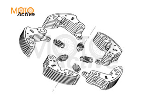 Накладки сцепления (с пружинами) CFmoto CF800 (2V91W) (комплект 5 шт.)