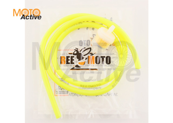 Шланг топливный Ø4mm, 1 метр (желтый,   фильтр) "BEEZMOTO"