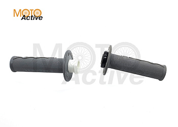 Ручки руля (грипсы) NIBBI Racing "Lock-on" (Серые)