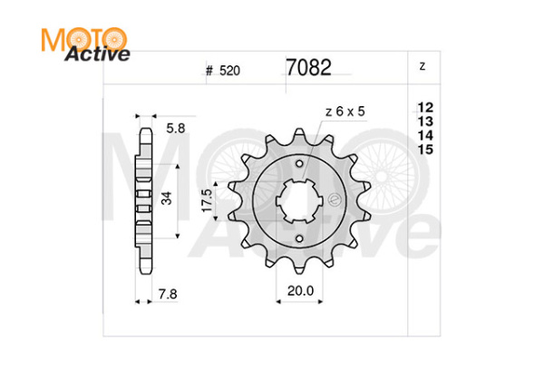 Звезда ведущая Ornibene 7082-Z13 (JTF327.13)