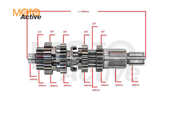 Вал КПП первичный 165FMM, 156FMJ, 162FMJ