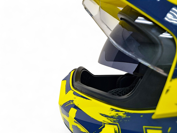 Шлем детский AiM JK802Y Yellow/Blue