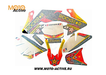 Наклейки на пластик (комплект) CRF50 "ROCKSTAR"