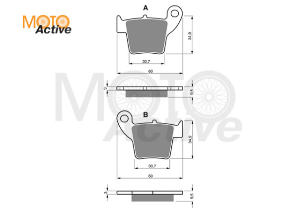 Тормозные колодки GOLD FREN K5 176