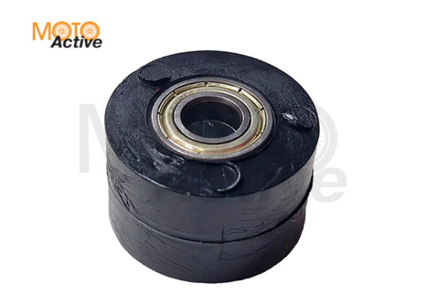 Ролик натяжителя приводной цепи, с подшипником, черный, ф=38мм, Dвн.=10мм (WW0626)