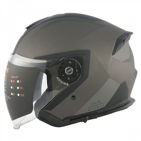 Шлем открытый со стеклом ORIGINE PALIO Techy, черный/титановый