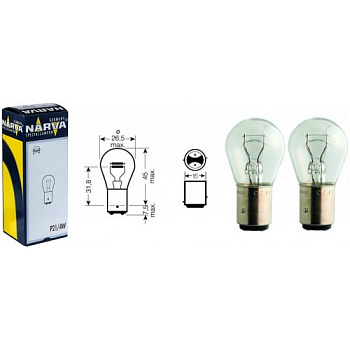 Лампа 12v 21w/4w NARVA габарит/стоп