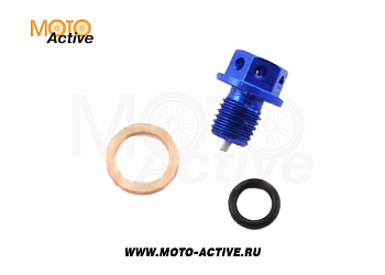 Пробка двигателя сливная с магнитом М12 х1,50 SM-PARTS синяя