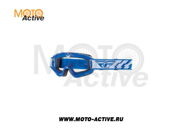 Очки для мотокросса FLY RACING FOCUS (2019) YOUTH (детские) синие, прозрачные