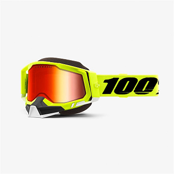 Очки 100% Racecraft 2 Snowmobile Goggle Fluo Yellow /Mirror Red Lens