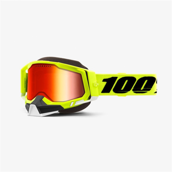 Очки 100% Racecraft 2 Snowmobile Goggle Fluo Yellow /Mirror Red Lens