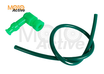 Провод высоковольтный силиконовый (зеленый)