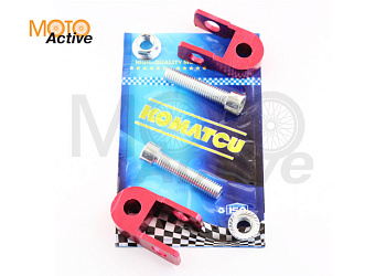 Удлинители амортизатора (пара) 25mm, Ø10мм ( болты, красный) "KOMATCU"