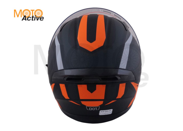 Шлем (интеграл) Ataki JK316 Route, черный/оранжевый матовый