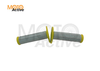 Грипсы руля ACCEL RGP-535M-120 серый/желтый