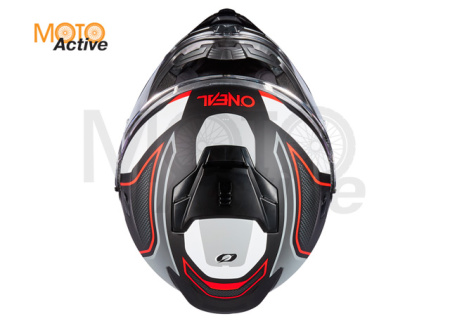 Шлем кроссовый со стеклом O'NEAL D-SRS Solid V24, красный/черный