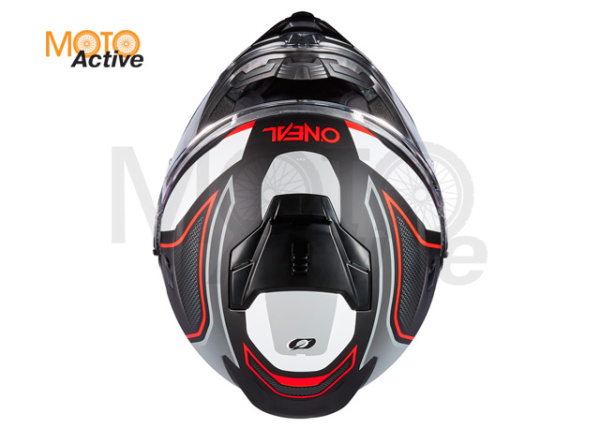 Шлем кроссовый со стеклом O'NEAL D-SRS Solid V24, красный/черный