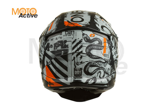 Шлем кроссовый O'NEAL 3Series Scarz, серый/оранжевый