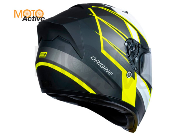 Шлем (интеграл) Origine STRADA COMPETITION HI-VIS, желтый/черный матовый