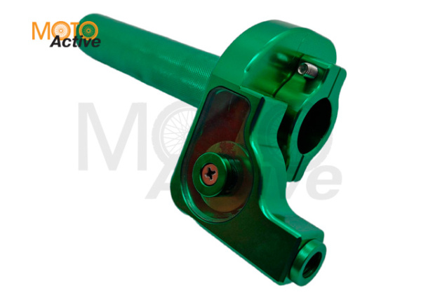 Ручка газа короткоходная (тюнинг) (зеленая) "RIDE IT"